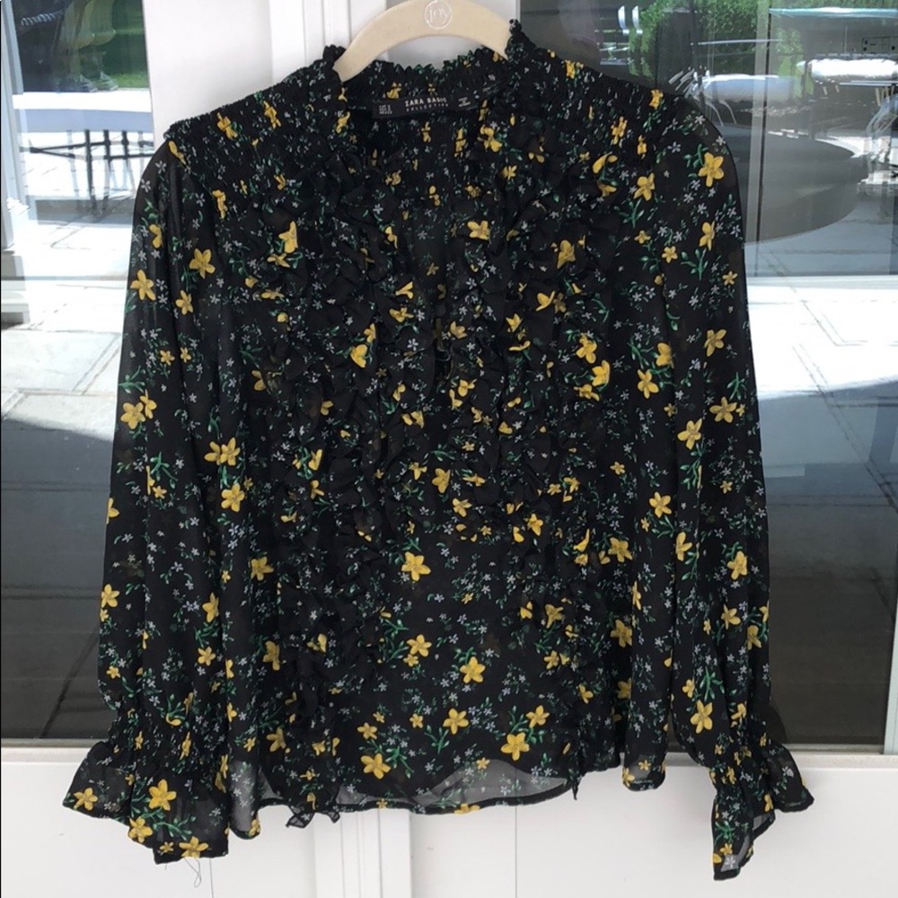 Zara floral blouse
